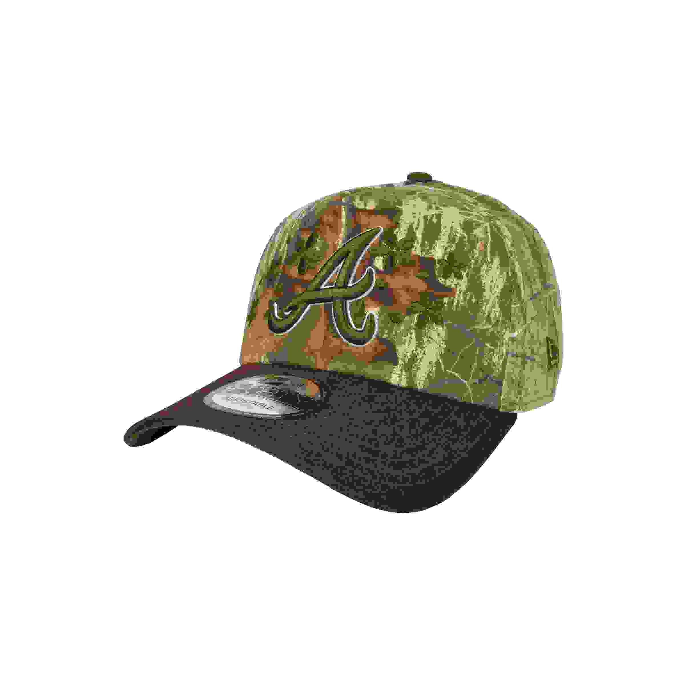 New Era Atlanta Braves 9FORTY A-Frame Cherry Blossom Black/Green Snapback Hat